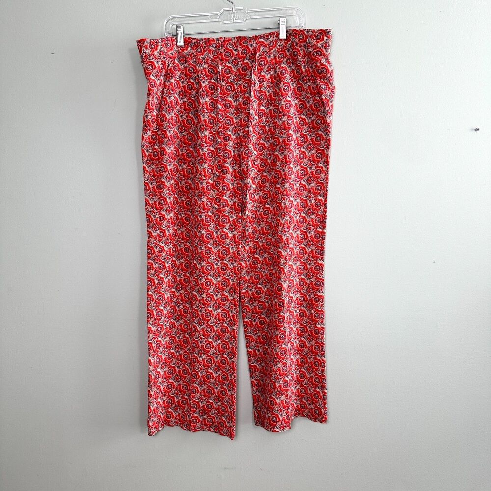 Joie Silk Pants Wide Leg Flowy Pull On Floral Womens 6  Vacation Quiet Luxury